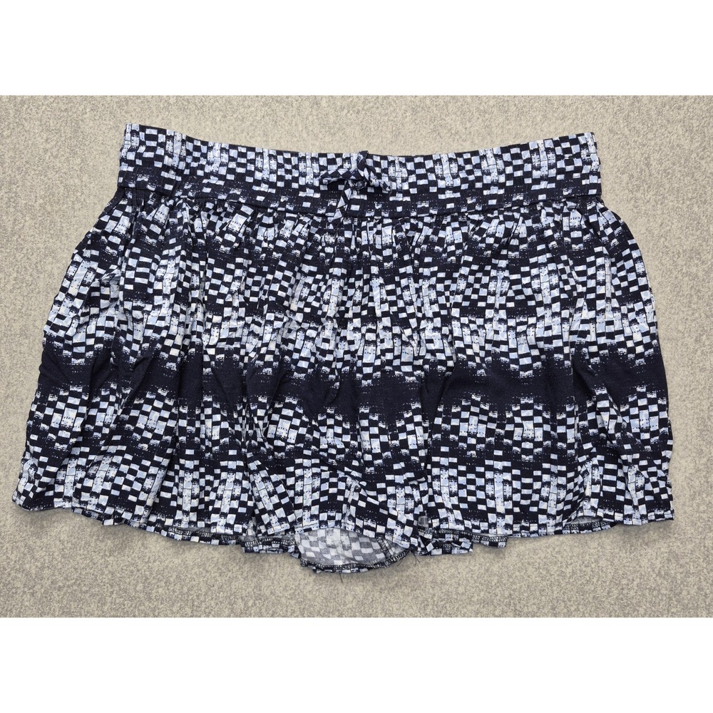 New York & Company Skirt Womens XL Black White Geometric Print Pull On Casual